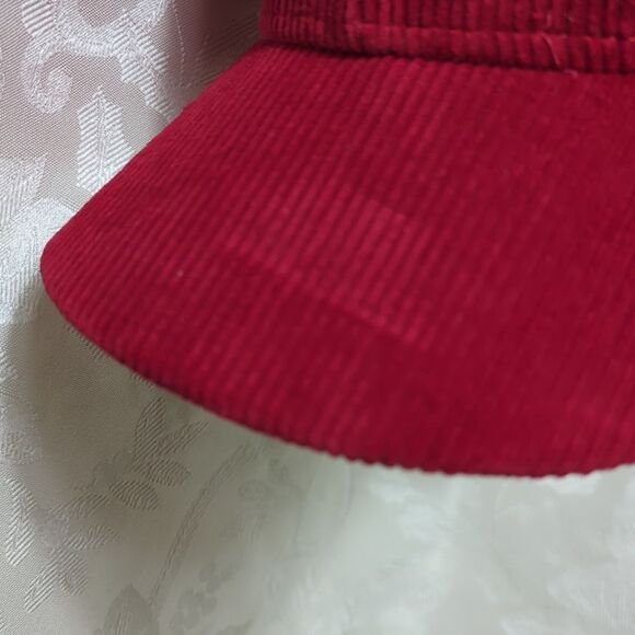 New England Patriots Vintage 1985 Red Corduroy Hat with Superbowl Pin - Picture 6 of 7